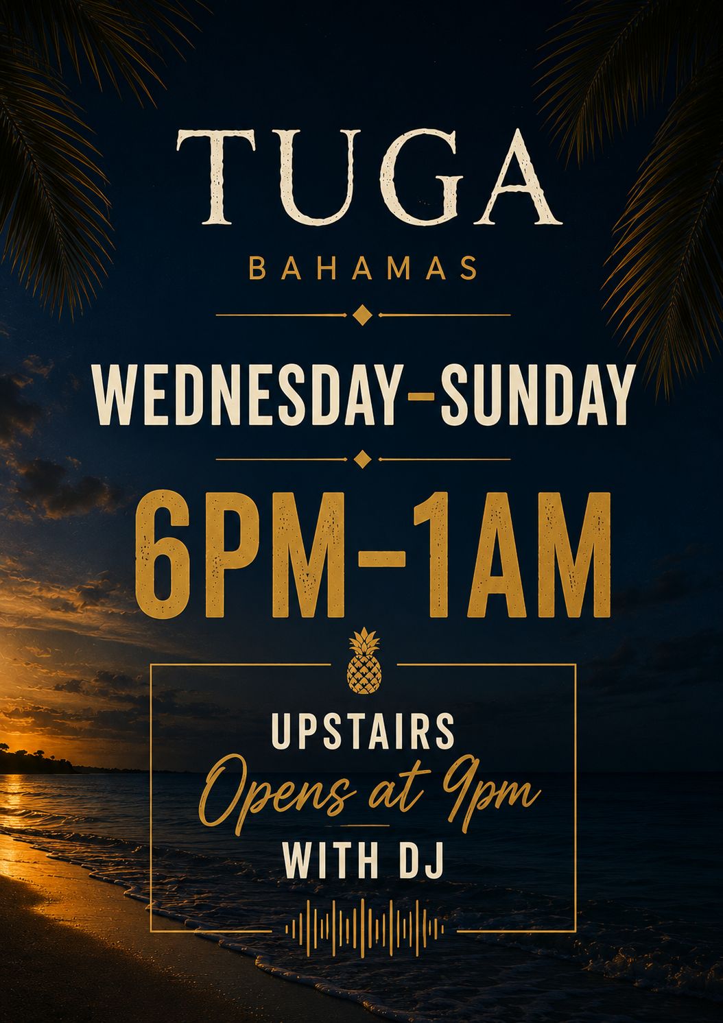 TUGA late night flyer